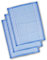Ross - Geschirrtuch Blümchen mit Nadelstreifen Blau - Halbleine -50x70cm- 3er Pack