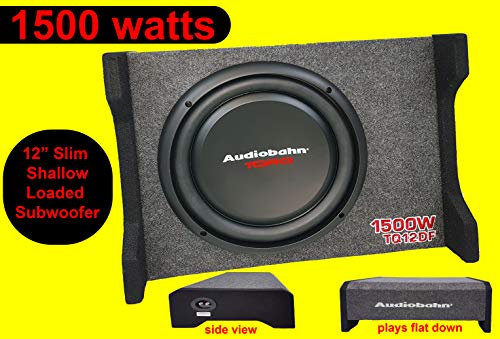 Audiobahn 12 1500W Car Truck Shallow Slim Loaded Boom Bass box Subwoofer sleek