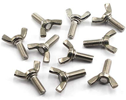 Bullone M4 a farfalla in acciaio inox 304 (confezione da 30)