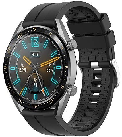 Supore Cinturino Compatibile con Huawei Watch GT2 46mm/Watch GT 46mm/Watch GT Active/Watch 2 Pro/Honor Watch Magic/Galaxy Watch 46mm/Gear S3/Gear 2, 22mm Cinturino di ricambio, Nero, Moderno