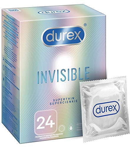 Durex Invisible Kondome – Kondome extra dünn für intensives Empfinden beim gemeinsamen Liebesspiel (Extra Sensitive, 24 Stück) 2x12 Stück