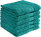 REDBEST Handtuchset, Frottierset 6er-Pack Chicago smaragdgrün Größe 50x80 cm - saugstark, strapazierfähig, ideal für Reisen, Sport (weitere Farben)