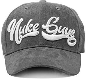Nuke Guys Premium 6 Panel Snapback Baseball Cap, Unisex Kappe One Size, Mütze mit hochwertiger 3D Stickerei und Snap Verschluss, grau/weiß, Baseball Cap Asphaltliebe