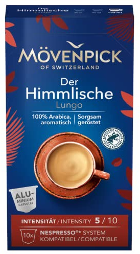 Kaffeekapseln DER HIMMLISCHE LUNGO in Alukapseln von Mövenpick, 10 Stück