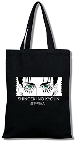 jiminhope Anime Attack on Titan Print Tasche Eren Daypack Wiederverwendbare Einkaufstasche Japanische Animation Umhängetasche Für Anime-Liebhaber