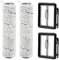 Fictezlove Accesorios para Bissell CrossWave X7 Pet Pro 2955N, 3479N Multi-Surface All in One Wet-Dry Vacuum Cleaner, 2 pcs Replacement Filter and 2 pcs Multi-Surface Brush Roll (Blanco)