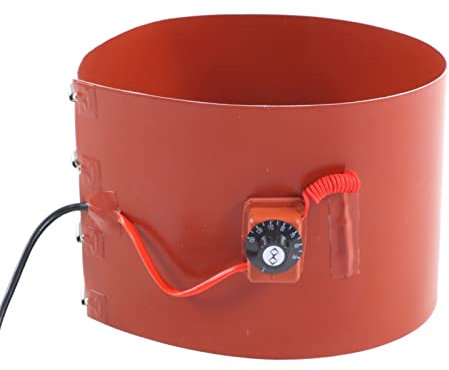 Heizband, Heizfolie, Fussbodenheizung Elektrisch,Fußbodenheizung Elektrisch, Silikon-Gummi-Heizdecke,200 L,1000 W,30-150 ℃,125 Mm X 1740 Mm, Fasswärmer-Heizband-Pad (EU-Stecker 220 V)