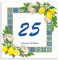 Stileitaliano numero civico personalizzato piastrella ceramica targhetta numeri civici decorazione limoni costiera Amalfi (Stile A)