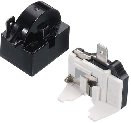 sourcing map Refrigerators PTC Starter Relay 1 Pin 4.7 Ohm Overload Protector 1/2HP for Fridges Beverage Freezers