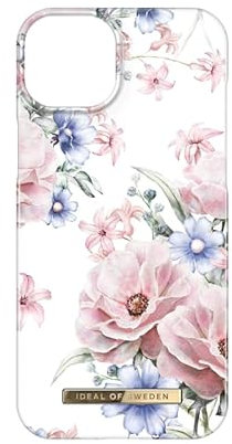 IDEAL OF SWEDEN Bedruckte Handyhülle, niedliches buntes Muster, schützende Abdeckung aus Hartplastik mit Mikrofaserfutter für das iPhone. Kompatibel mit iPhone 15 Plus (Floral Romance)
