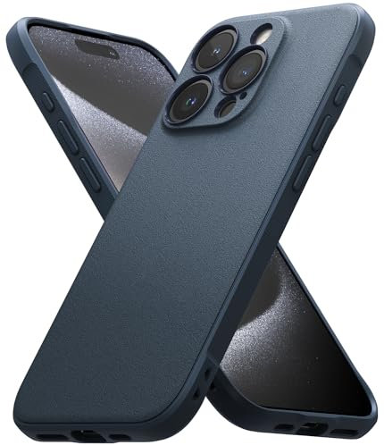 Ringke Onyx Case Kompatibel mit iPhone 15 Pro Max Hülle, Verbesserte Griffigkeit TPU Stoßfänger Handyhülle für iPhone 15 Pro Max 6,7 - Navy