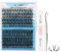 Einzelwimpern-Set 240PCS C Crul 15–20mm Cluster Einzelne Wimpern Wimpernkleber Applikator DIY Cluster-Wimpernverlängerungs-Set Weich für den persönlichen Gebrauch zu Hause GEMERRY(30D+40DC-1520-Kit)