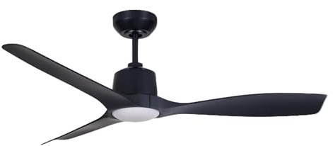 SWING FANS PIXEL Ceiling Fan 42”: Flat End Paddle Design with Black, White, or Teak Blades and Black or White Body, 6 Speeds, LED 18W Light or Bottom Cover with Remote Control & Timer