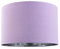 Contemporary and Chic Soft Lilac Cotton 10 Table or Pendant Circular Drum Lamp Shade with Shiny Silver Inner - 60watt Maximum by Happy Homewares