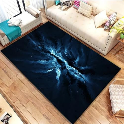 Carpets For Teen Boy Gril Kids 3D Colorful Milky Way Space Nebula Print Bed Rugs Bedroom Living Room Decorations Floor Indoor Area Rugs Non-Slip Pads - Polyester Material - Easy Clean 200 X -9F8D2Y8X8