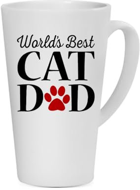 World's Best Cat Dad, Best Dad Gifts, Father's Day Gift, Ceramic Coffee, Tea Mug, Latte Mug. (17oz)