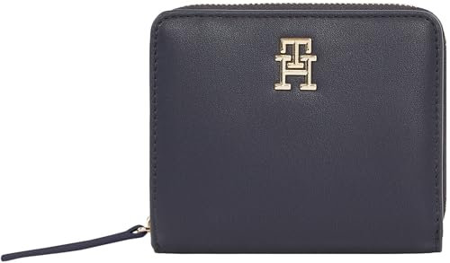 Tommy Hilfiger Portefeuille Femme Logotape Petit, Bleu (Space Blue), Taille Unique