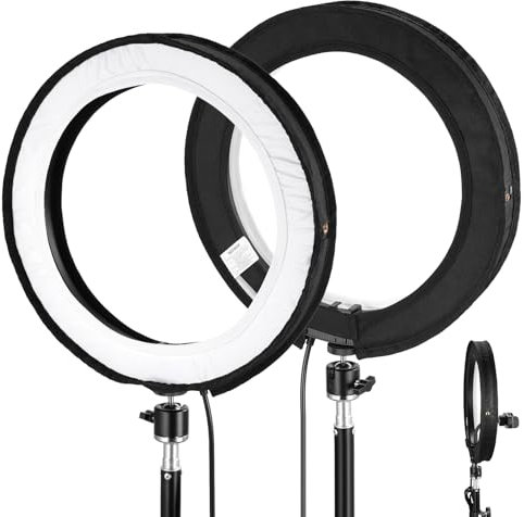 NEEWER Diffusore Ring Light Solo per 12 Luce Anello RH12B RH12C, Softbox di Tessuto Elastico per Luce Video per Illuminazione Morbida e Uniforme, Panno Diffusore Bianco per Streaming Live/Video,NS008