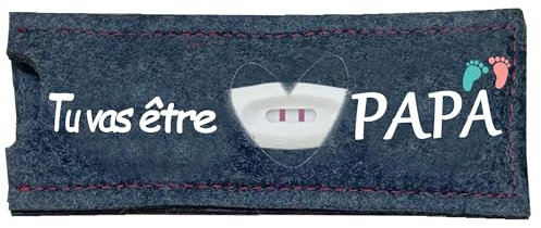 MKISHINE Geschenke aus Filz für Schwangerschaftstests, Du wirst Papa sein, Überraschungsbox aus Holz, Ankündigung der Schwangerschaft Papa, Erinnerungsbox für Babys, Überraschungsgeschenk für Ehemann
