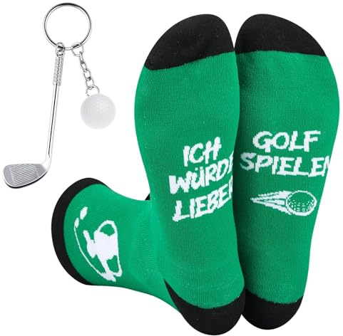 Geyoga Golf Geschenke Männer Geburtstagskarte Golf Zubehör Herren | Schlüsselanhänger mit Grußkarte, Vatertagsgeschenk, Geburtstagsgeschenk