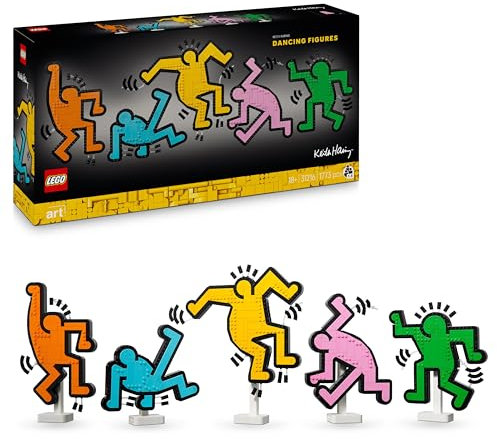 LEGO Art Keith Haring – Figure Danzanti Set per Adulti - Colorata Opera d'Arte da Parete o Decorazione per la Scrivania dell'Ufficio Fai da Te - Idea Regalo Creativa - 31216