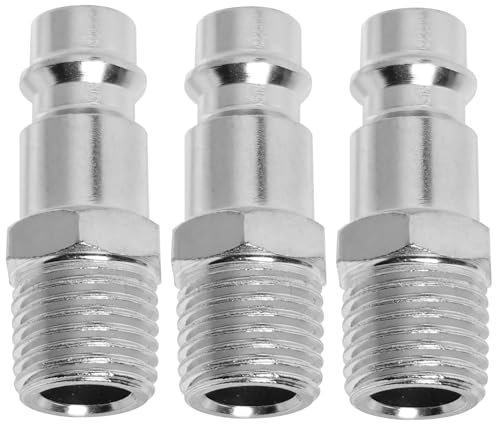3 Pcs Attacchi Connettore rapidi europei 1/4BSP Raccordi Aria Compressa, Rapido per innesto aria e connettori Maschio, Compressori per Linea, per Tubo dell'Aria per Compressi