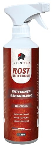 Rostentferner Gel Spray - IRONTEK - 500 ml | IT238 | Löst Rost schnell | Hohe Haftung | Metall Stahl Alu | In Frankreich hergestellt