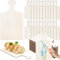Lot de 60 mini planches à découper en bois avec poignée - Petites planches de charcuterie non traitées - Pagaie de bricolage en bois vierge pour la décoration de cuisine, le service des légumes (9,4 x