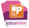 2X EASYPARK Hinterglasaufkleber Vignette Set - Ticket Aufkleber | Vignette Auto Park APP Sticker - Parkplakette (4,5 x 4 cm extra klein, UV Schutz, wiederablösbar)
