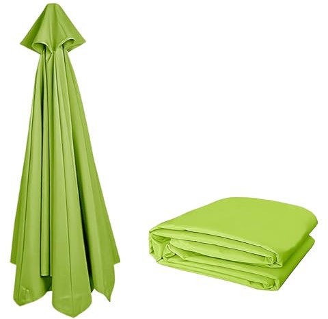 3.50M Rechange pour parasol de patio en extérieur | Remplacement robuste pour parapluie de marché | Toile de parasol pour 8 baleines | Protection UV et imperméable | auvent de rechange Seulement(Grass