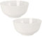 Carousel Home Set of 2 Large Embossed White Salad Bowls | Garden Picnic Kitchen Plastic Serving Bowls | Outdoor Dining Tableware Serving Dishes - 25x12cm