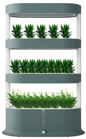 JTSMJQIE 4 Layers Hydroponics Growing System, Indoor Herb Garden Kit with Remote Control LED Grow Light, Aquaponics Grow System Nursery Pots, for Herbs Fruits Vegetables