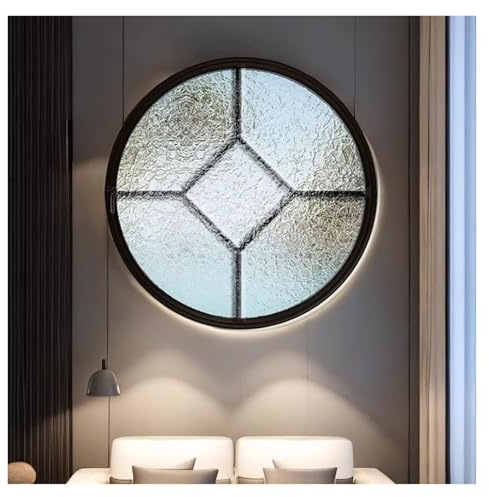 GXXINGIN Finestra Rotonda apribile con Diametro di 45, 55, 65, 75, 85, 95, 100 cm, Finestra Girevole a 360° con Maniglie, Finestra Girevole con ASSE Centrale di Grandi Dimensioni, a Bassa manutenzio