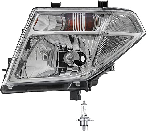 Halogen Scheinwerfersatz Scheinwerfer Satz Hauptscheinwerfer links inkl. Lampen H4 Kunststoff passend für NP300 Navara D40 Pathfinder III R51