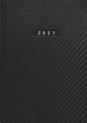 rido/idé 7021812807 Buchkalender Mod. Chefplaner 2027 Carbon A5, Kunstleder