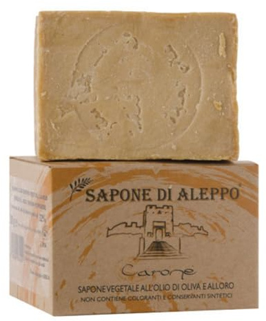 CARONE COSMETIC 1 x 200g Sapone di Aleppo con olio di oliva e 32% di olio di alloro – Sapone Mani – Saponetta Corpo – Sapone naturale – Anche per la detersione del cuoio capelluto - Made in Turkey