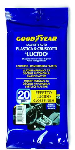 Goodyear Salviette Pulizia Auto Interni, per Plastiche e Cruscotti Lucido