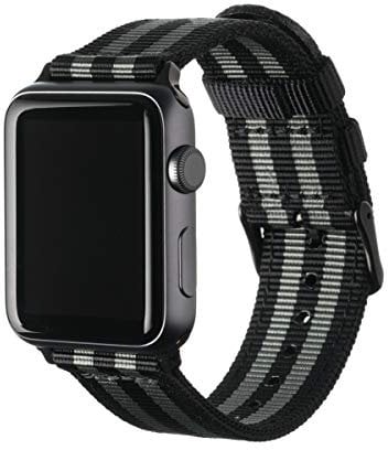 Archer Watch Straps - Cinturini in Nylon Premium per Apple Watch (Nero e Grigio/Nero, 44/45/46/49mm)