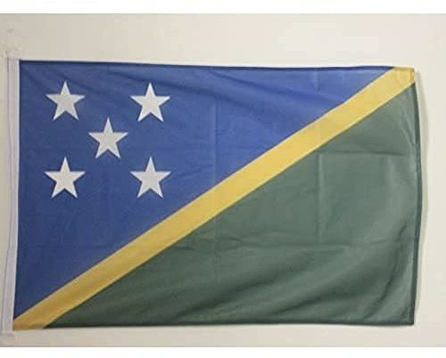 AZ FLAG Solomon Boat Flag 45x30 cm Mesh Polyester Plastic Rings | Outdoor and marine use Solomon Islander 12x18 in boat flag Solomon Islands