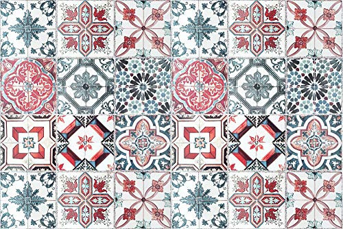 Cuadros Lifestyle Küchen Spritzschutz Fliesen - Portugal Style 60x40 cm | Küchenrückwand | Küchenpaneele | Küchenfliesen | Paneele | Fliesenspiegel | Rückwand, Größe :60x40 cm