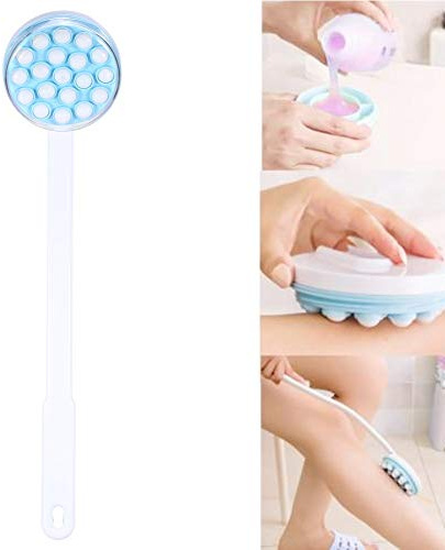 ZJchao Long Handled Lotion Öl Creme Applikator Körper Rücken Bein Bad Pinsel Massager Massagewerkzeug
