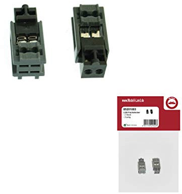 ML-Train Flachstecker 2-polig 2 Stück für Kabel mit 0,14-0,25 mm² - Gartenbahn Spur G Zubehör