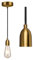 JING Modern Ancient Brass Ceiling Rose,Pendant Light Fitting,Braided Flex E27 Lamp Holder, Suspended Pendant Ceiling Light Fitting -LAN03-Ancient Brass