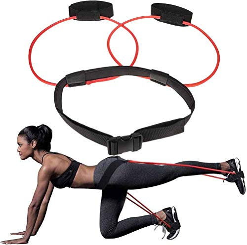 Widerstandsbänder, Muskel-Taillengürtel, Booty-Band, Gürtel, Widerstandsbänder, Muskel-Taillengürtel, verstellbar, Workout, Damen, Schlaufe, elastischer Muskeltrainer, Fitness-Widerstandsband