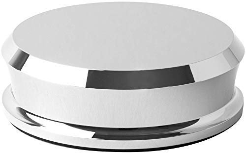 SmallBen Record Weight Stabilizer with Protective Leather Pad - 9-Ounce Vinyl Turntable Weight - Durable & Stylish LP Stabilizer - Fits Any Turntable - Chrome
