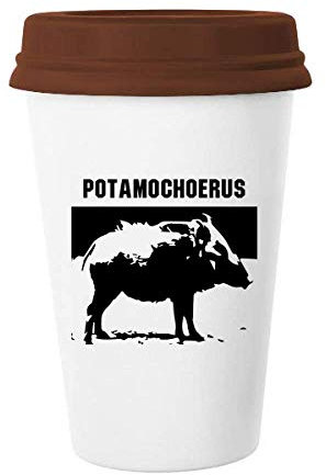 Afrikanisches Wildschwein-Still-Tasse, Kaffeebecher, Trinkglas, Keramik, Deckel