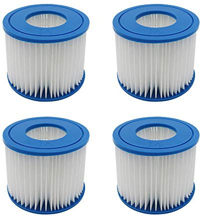 YanBan 4pcs Filtres de Cartouche de Spa pour Best-Way, Cartouche de Filtre de Rechange Taille VI Compatible avec Lay-Z-Spa, Miami, Vegas, Palm Springs, Paris Monaco