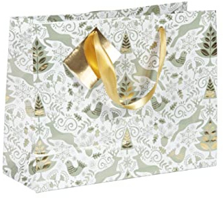 Clairefontaine 212894C - Geschenktüte shopping 32x13x24,5 cm 170g, elegant und praktisch, 1 Stück, Wald