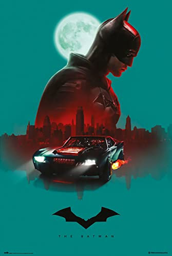 Grupo Erik DC Comics Poster - Batman Poster - Kunstdruck - Deko Wohnzimmer oder Deko Schlafzimmer - Deko Zimmer - Größe : 61 x 91 - Offizielle Lizenz - The Batman Fanartikel