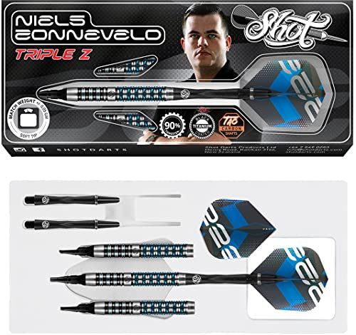 Shot Soft Darts Niels Zonneveld 90% Tungsten Softtip Darts Softdart Dartpfeile (20 Gramm)
